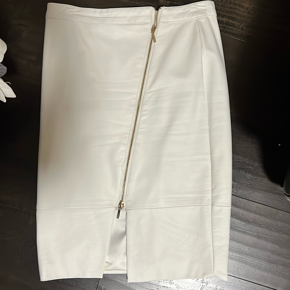 White leather skirt use see picture